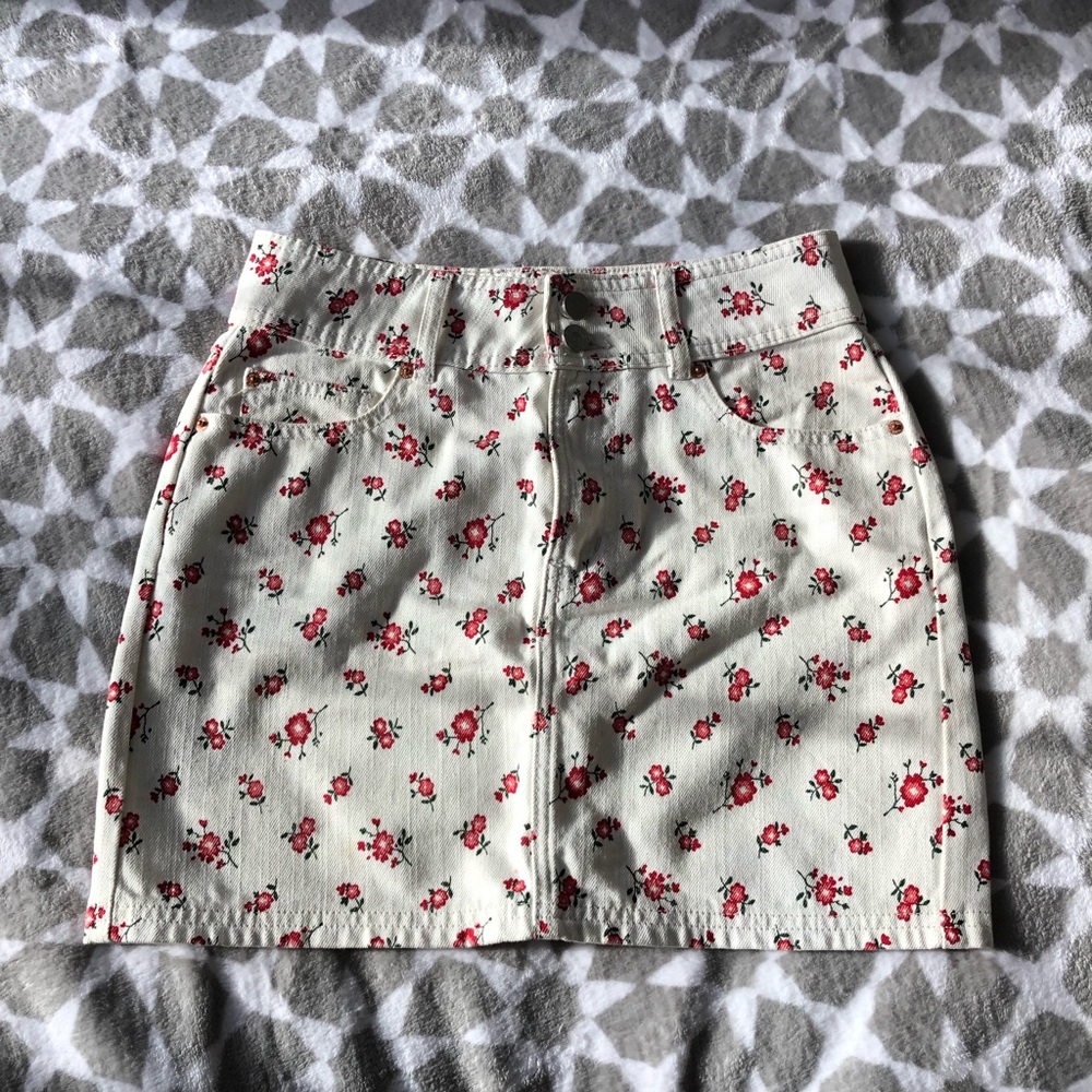 Urban Outfitters BDG floral denim skirt